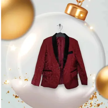 🎅 Veste  rouge bordeaux élégante  - Parfaite  pour  Noël