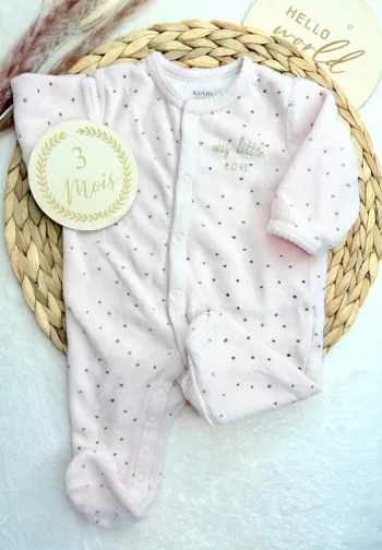 Pyjama velours 3 mois fille Kiabi