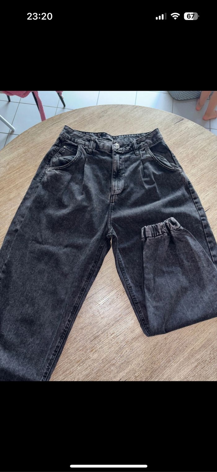 Jeans ballon taille haute