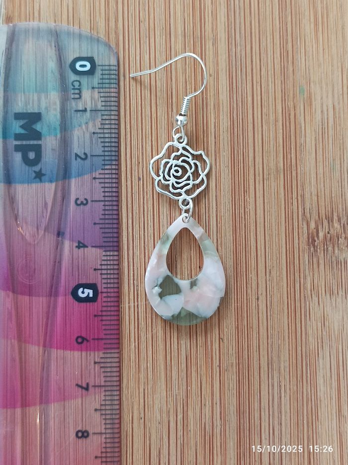 🌺 Boucles d'oreilles argentées - photo numéro 4