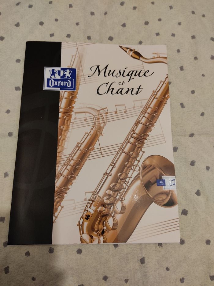 Cahier de musique et de chant