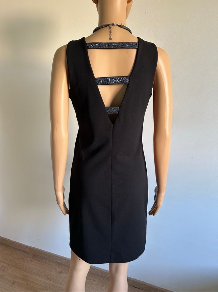 Robe noire sans manches avec strass Morgan taille XS comme neuve - photo numéro 5
