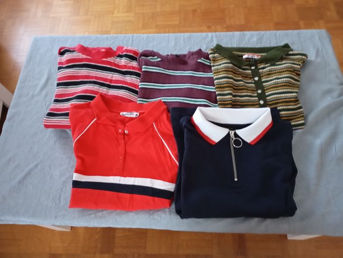 Lot 5 tee shirts polos Jennyfer