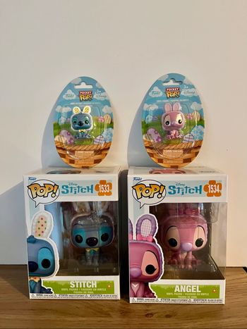 Lot figurines Funko Pop Stitch édition Pâques