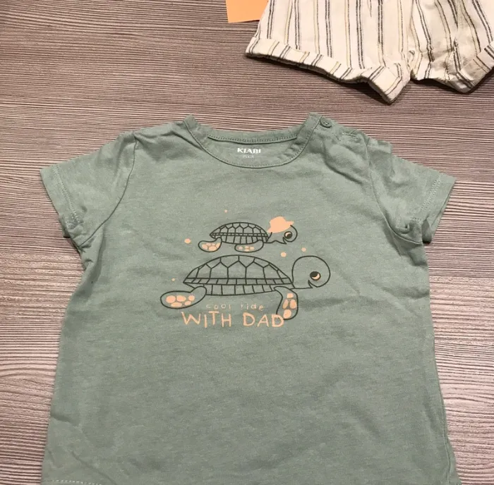 Teeshirt + short 9 mois Kiabi 🍋 - photo numéro 6