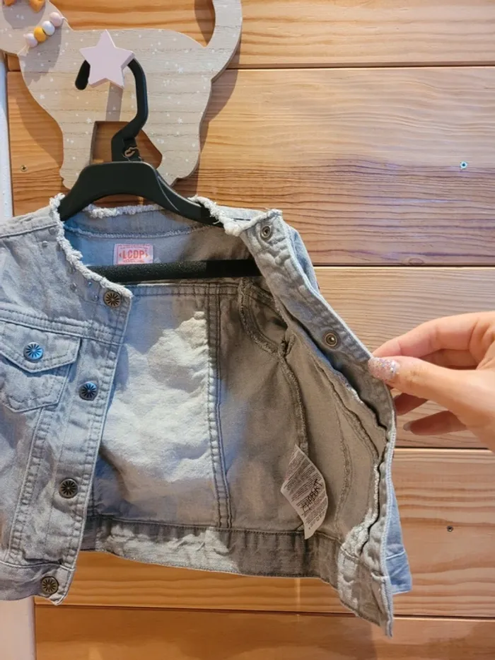 Veste jean gris fille La Compagnie des Petits 3 ans - photo numéro 5