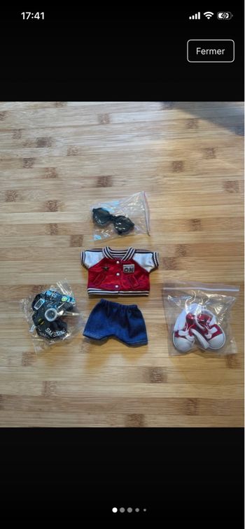 Lots vêtements pour peluche 17 cm