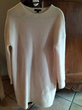 Robe lainage, écru,