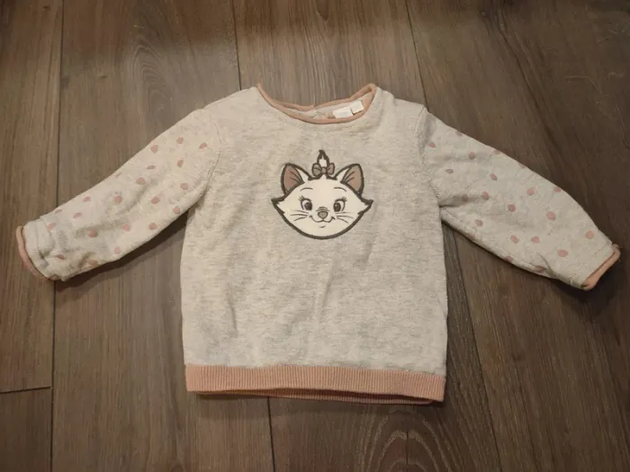 Pull polaire marie les Aristochats 9 mois Disney baby orchestra très bon état - photo numéro 2