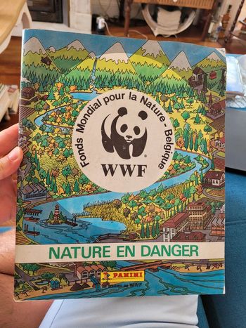 RARE Album Panini ancien complet WWF Nature en Danger Belgique animaux environnement forêt désert..