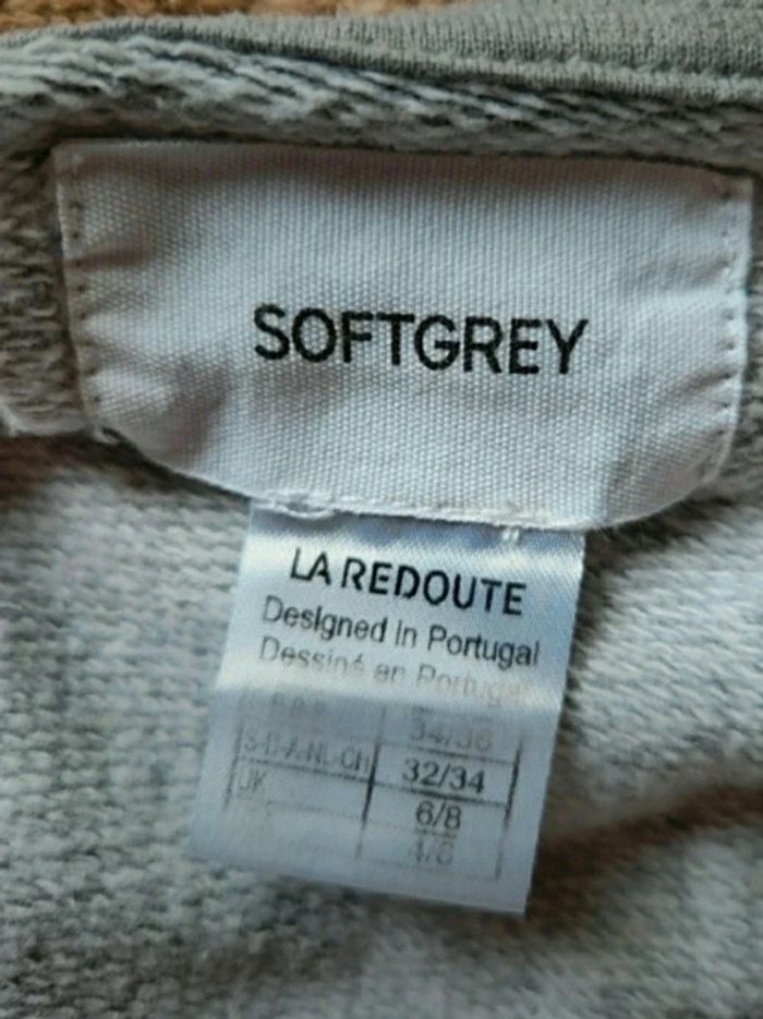 Sweat gris à dentelle blanche La Redoute S 36 - photo numéro 9