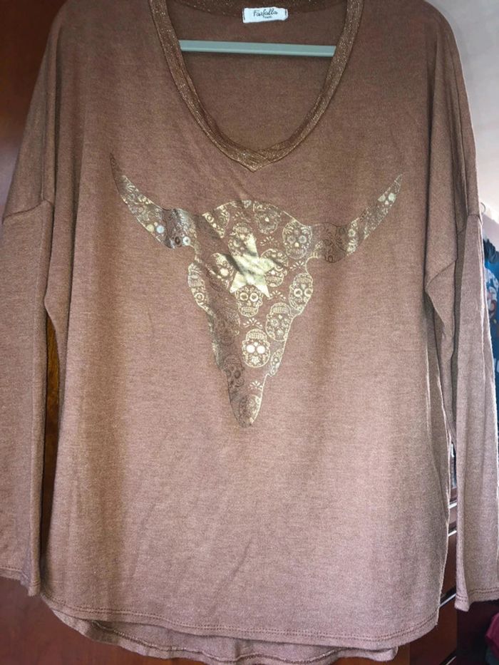Pull tête de buffle Farfalla
