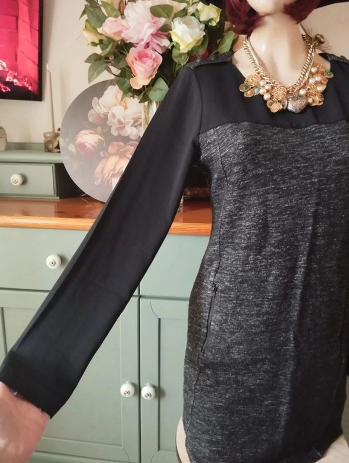 🌹Robe Bi-Matière Laine & Lin IKKS T38/40🌹 - photo numéro 11