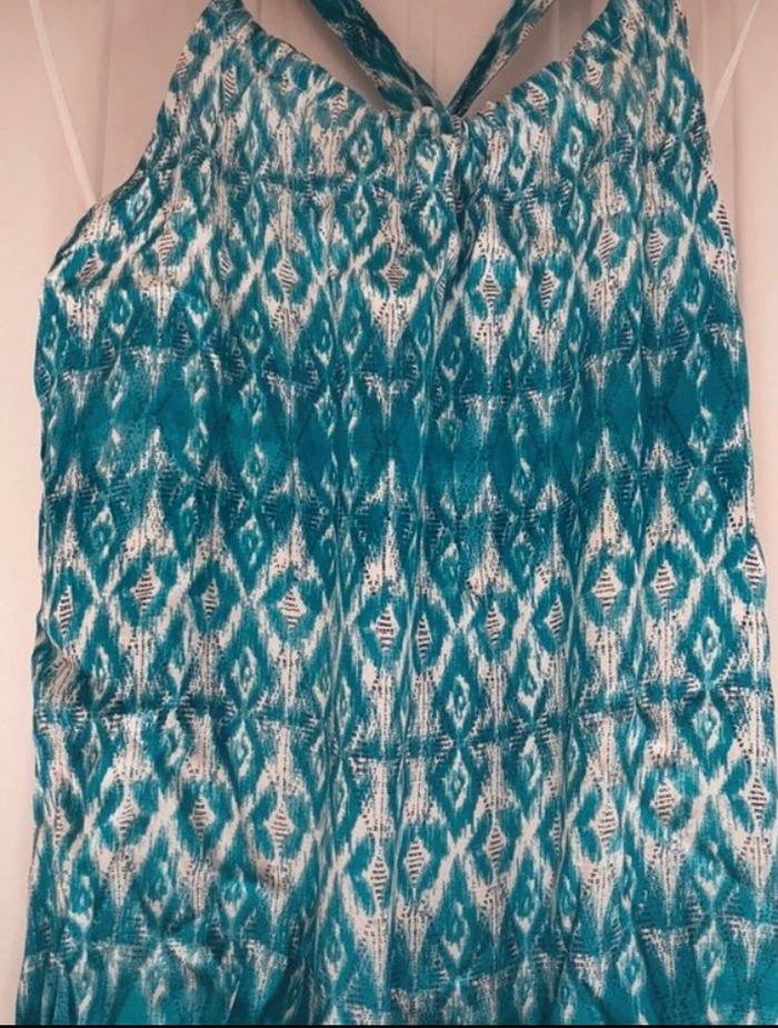 Robe turquoise blanche Promod - photo numéro 4