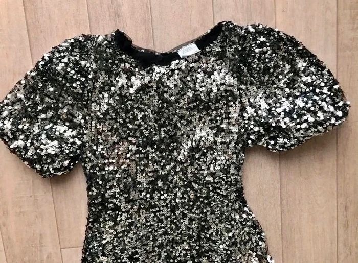 Robe de soirée argent sequin Zara - photo numéro 6