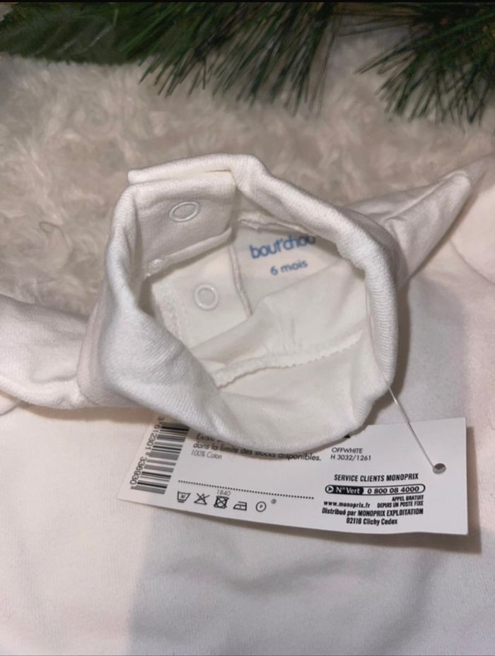 Teeshirt manche long col roulé bébé mixte Bout’chou 6 mois - photo numéro 3