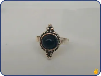 Bague argentée tendance en acier inoxydable