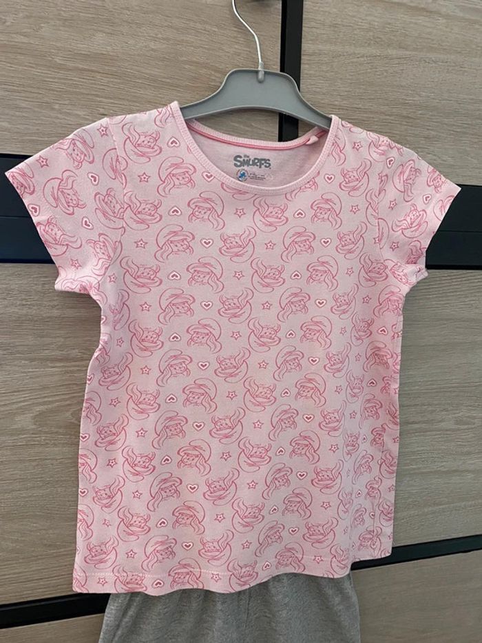 Pyjama 2 pièces T-Shirt et short 4-6 ans Les Schtroumpfs - photo numéro 4