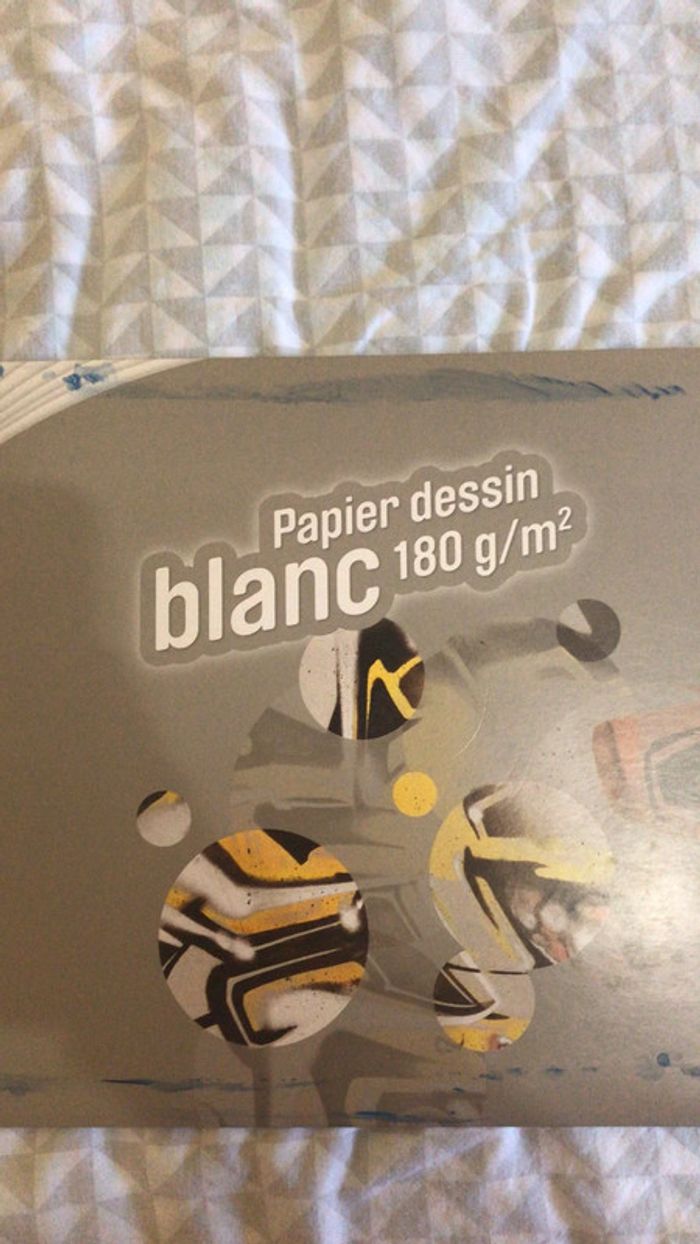 Lots de 12 feuille canson papier dessin blanc - photo numéro 2