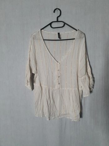 Blouse blanche en gaze de coton