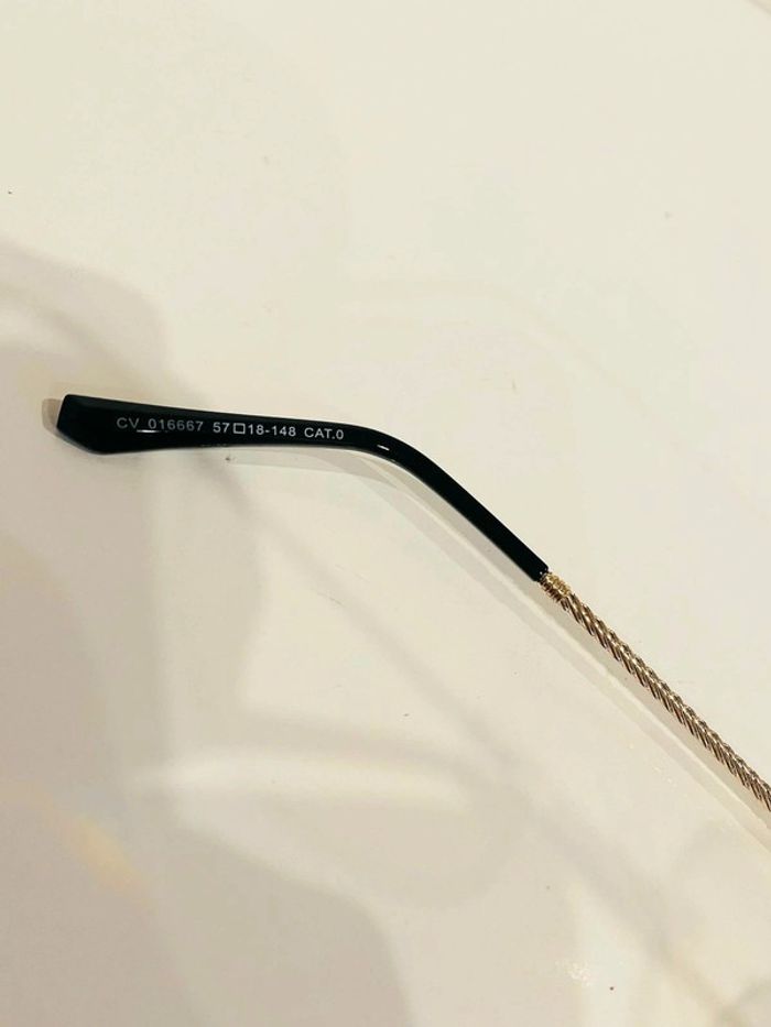 Lunette de soleil mixte percée dorée verres dégradés UV protection taille moyenne - photo numéro 5