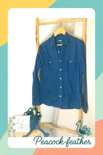 Chemise bleue marine L homme