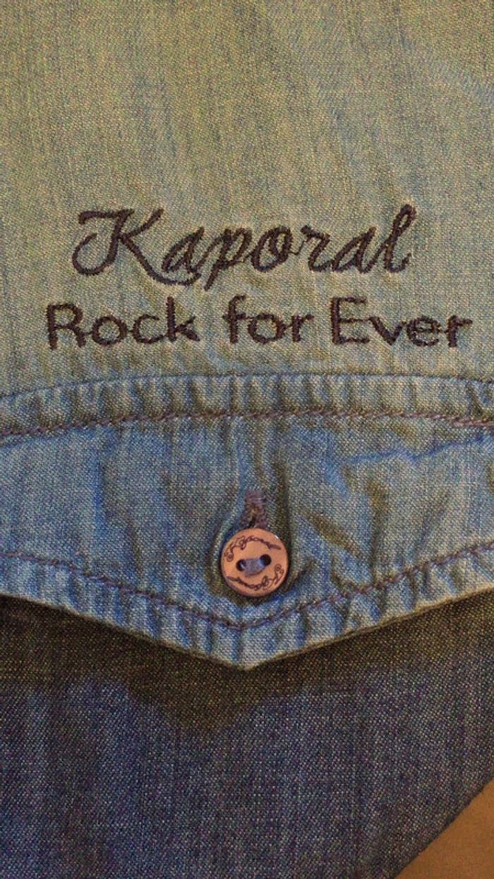 Superbe chemise fille Kaporal 12 ans jeans souple - photo numéro 14
