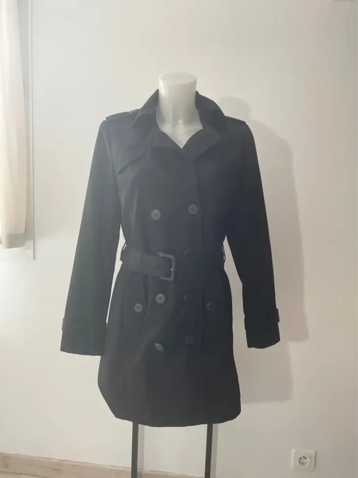Trench noir camaïeu