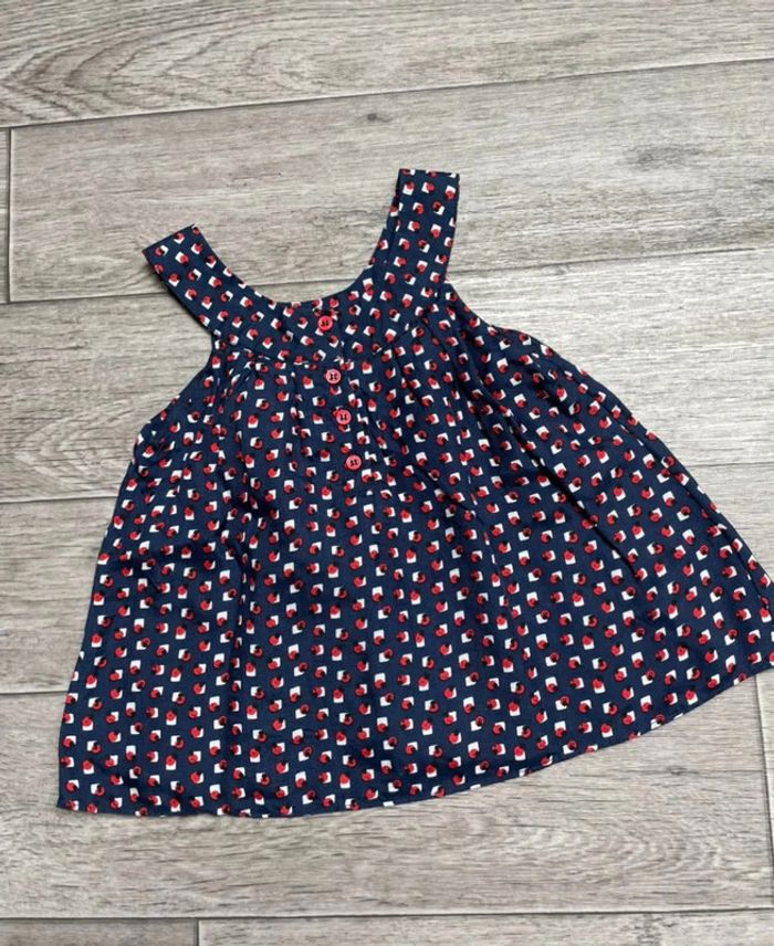 Blouse sans manche Débardeur Marese 2 ans marine rouge - photo numéro 3