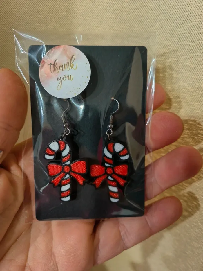 Boucle d'oreille sucre d'orge - photo numéro 2