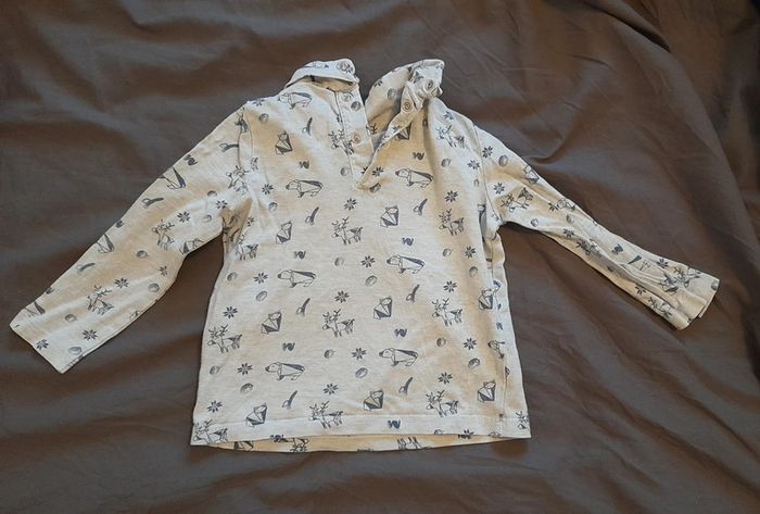 T-shirt manches longues sous pull col roulé - photo numéro 3