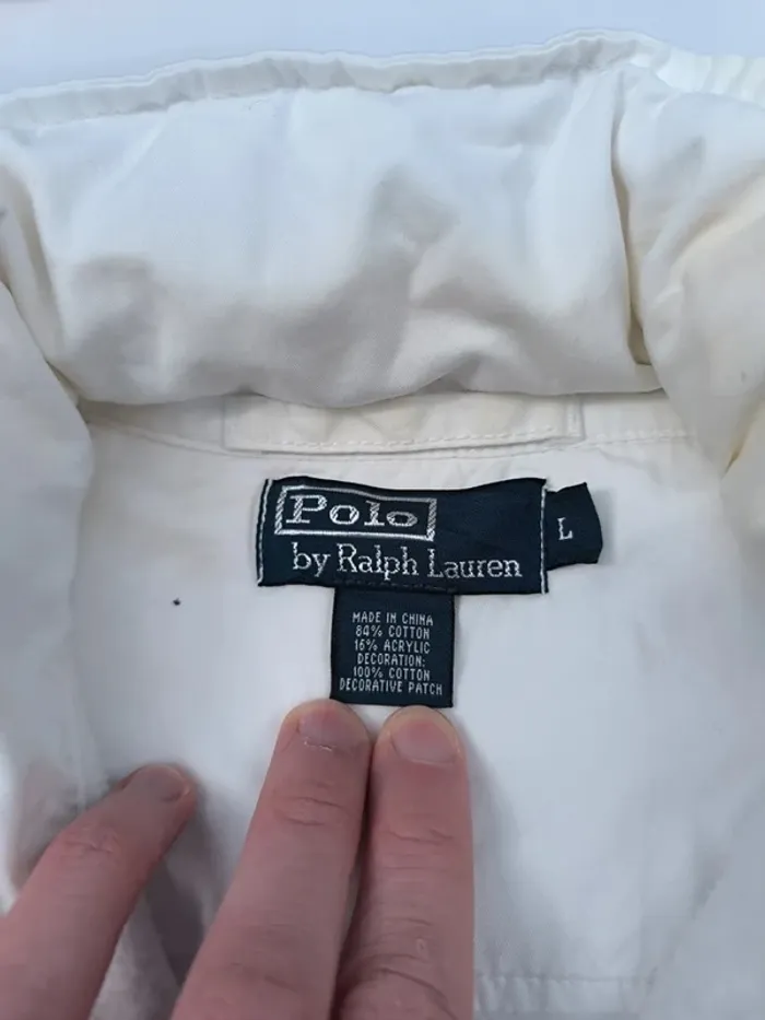 Veste pull épaisse Ralph Lauren homme taille L blanche épaisse excellent état - photo numéro 6