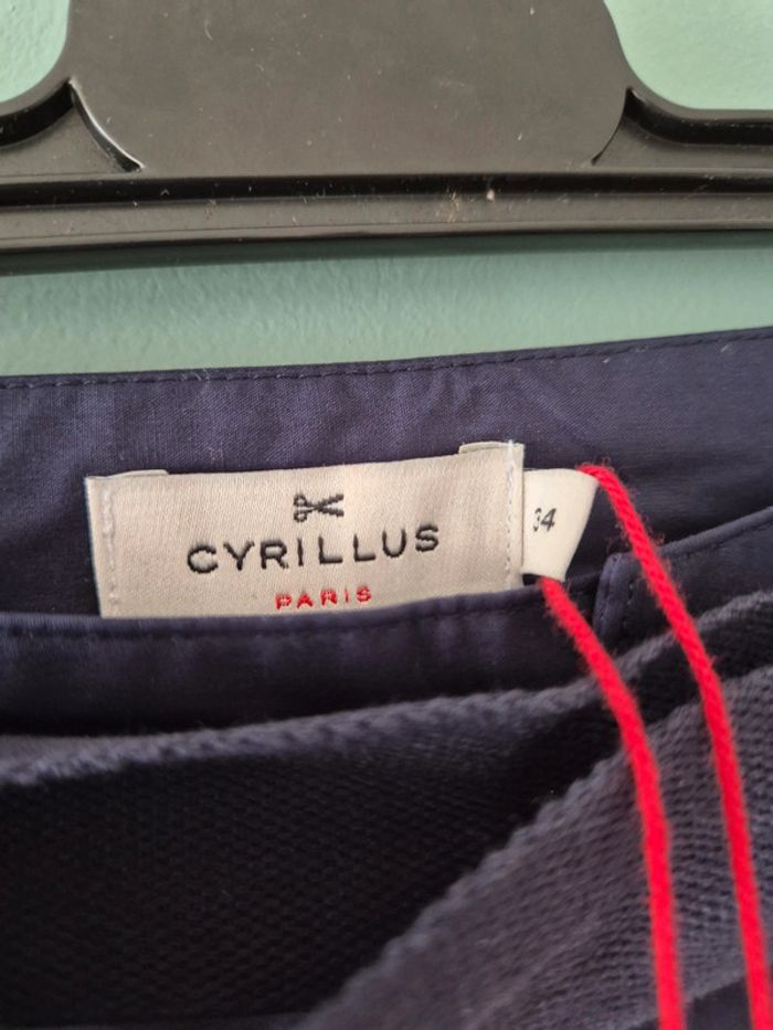 Jupe trapeze bleu marine, cyrillus, neuve taille 34 - photo numéro 8