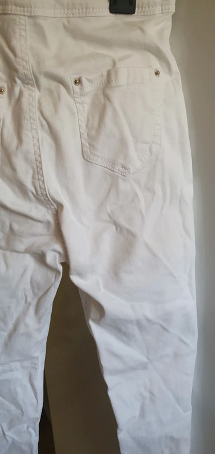 Pantalon jean blanc femme taille S - photo numéro 4