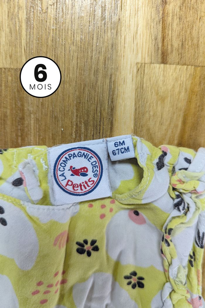 Robe légère jaune à fleur - Compagnie des petits 6 mois - photo numéro 3