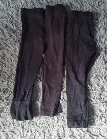 Lot 3 leggings noir 2ans