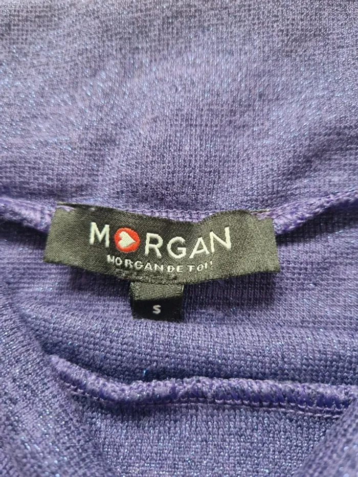 Tshirt Morgan violet épaules dénudées taille S - photo numéro 3