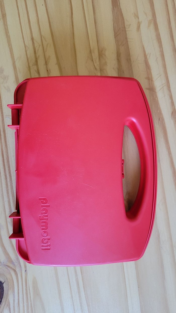 Boîte valisette de rangement Playmobil rouge - photo numéro 4