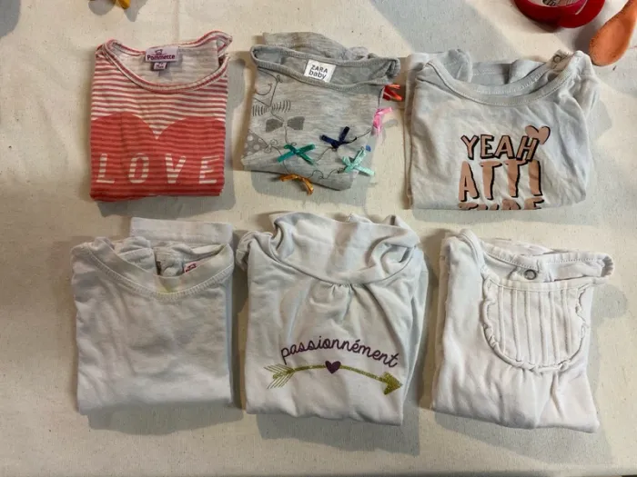 Lot tee-shirts fille