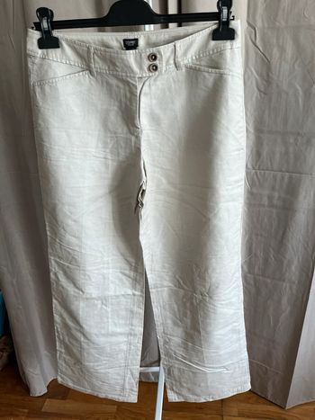 Pantalon esprit lin/coton t.40