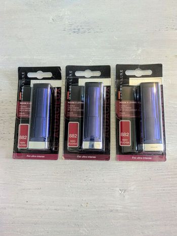 Lot de 3 rouges à lèvres - Gemey Maybelline - Fiery Fuchsia 882