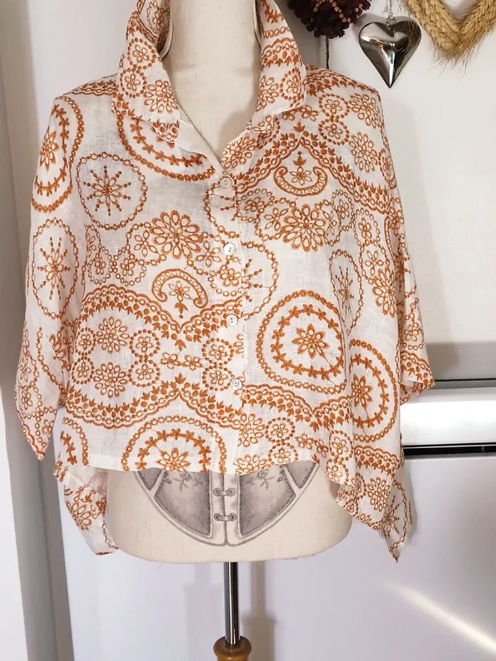🍊 orangeade 🍹 chemise oversize 💯 lin 🌱 asymétrique