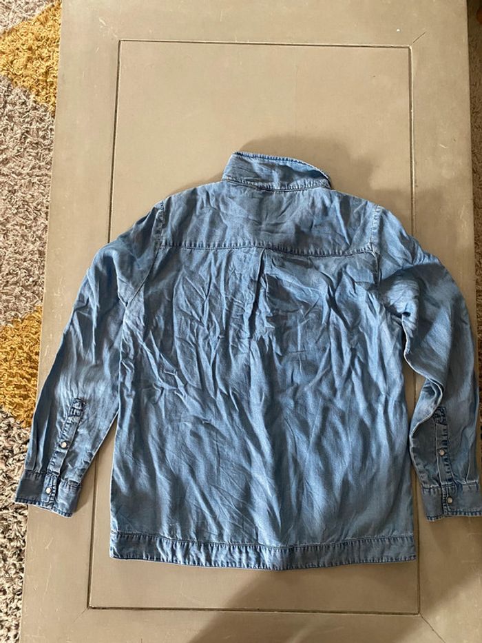 Blouse chemise jeans Bréal taille M manches longues avec strass - photo numéro 16