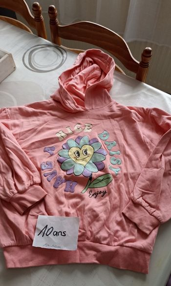 Sweat à capuche 10 ans kaki