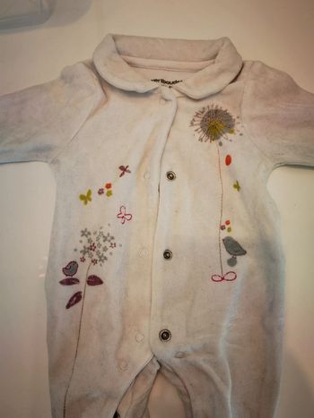 Pyjama velours 1 mois bébe fille