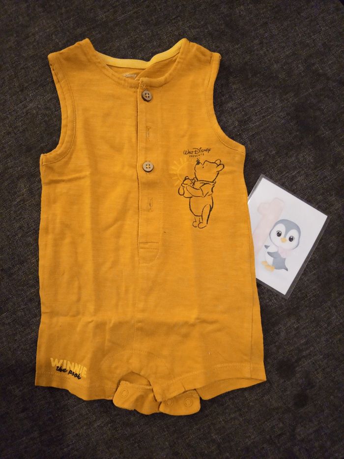 Barboteuse jaune Winnie _ 1 mois