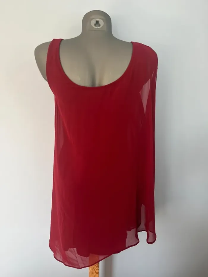 Robe courte Naf Naf couleur bordeaux taille M – élégante, légère & féminine - photo numéro 5