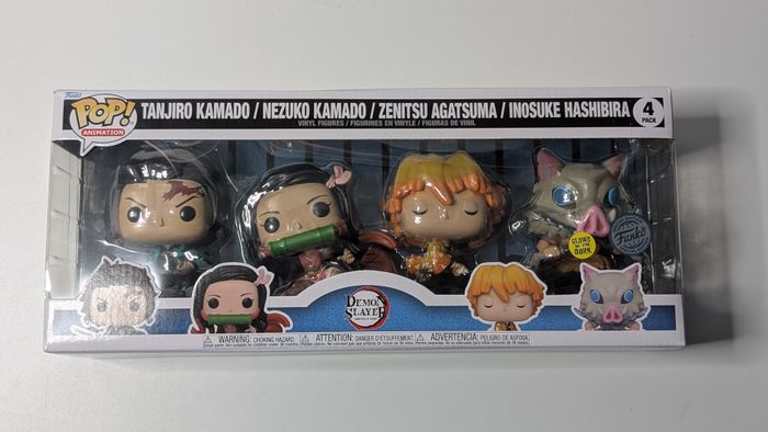 [Funko pop] Figurine Demon Slayer Tanjiro/Nezuko/Zenitsu/Inosuke 4 pack