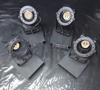 Lot luminaire applique mural 4 spots noirs