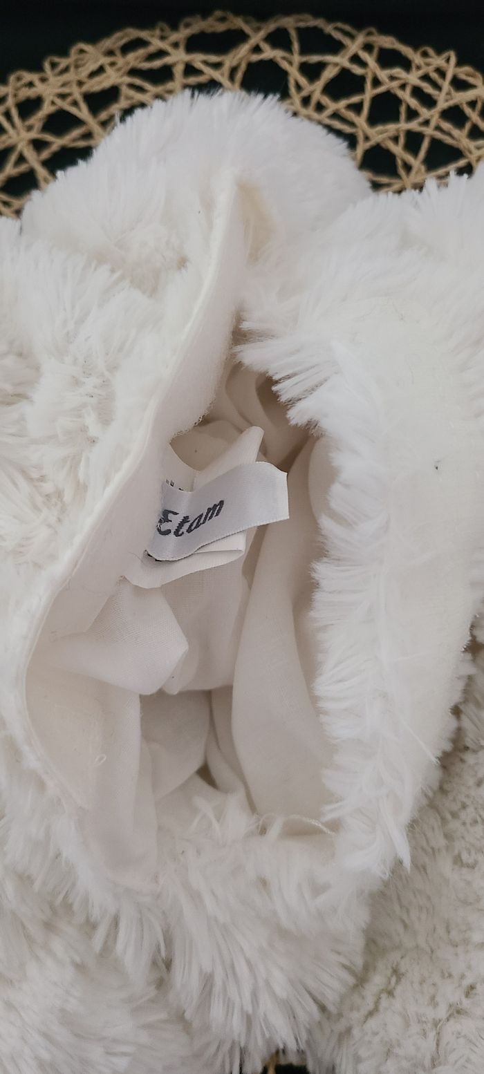 Peluche ours ETAM range pyjama bouillotte blanc 50 cm - photo numéro 4